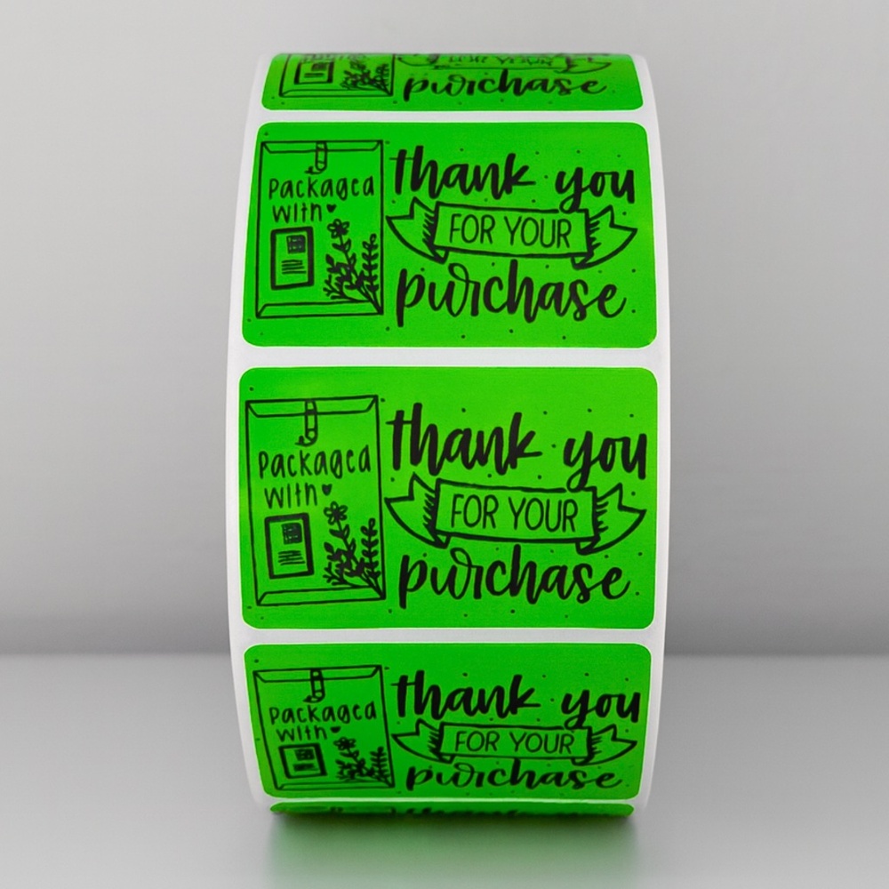 Thank You for Your Purchase Stickers | Packaged With Love | Cute Packaging - Picture 3 of 11